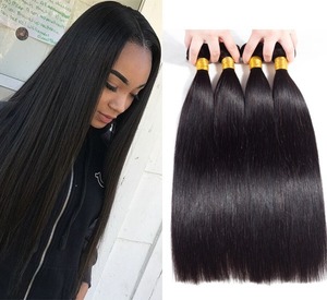 Paquetes de cabello humano virgen Color natural sin procesar Varias longitudes Extensiones Remy de doble estiramiento Venta al por mayor Suministro de fábrica - Product Image 1
