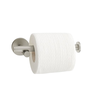 Porte-papier toilette mural en métal au design moderne, plaqué argent, pour salle de bain, toilettes, porte-papier hygiénique - Product Image 3