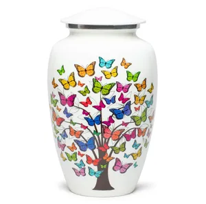 Amazing Crafts Adult American Style 200 Cubic Inches High <b>Gloss</b> Walnut Finish Funeral Ashes Urn From Uttar Pradesh - Product Image 2