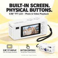 Mini caméra numérique G6 rétro de poche avec enregistrement vidéo 1080P, écran de 0,96 pouce, disponible en 6 couleurs