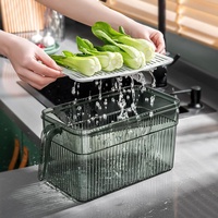 Keuken Koelkast Organizer Plastic Opbergdoos Voor Vers Houden Groente Fruit Tijdwachter Mand Bakjes Koelkast