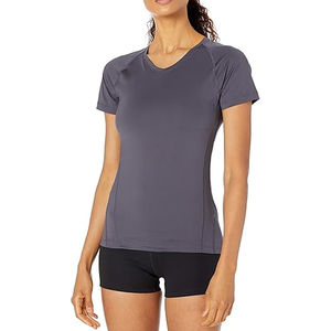 Camiseta de manga corta de moda de verano para mujer, Camiseta de algodón transpirable con cuello redondo y logotipo impreso personalizado para mujer con talla OEM - Product Image 1