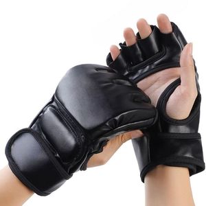 Professional Half-Finger <b>Karate</b> <b>Gloves</b> Adults High Quality Leather Training Custom Logo Design Waterproof Moisture Wicking Hook - Product Image 1