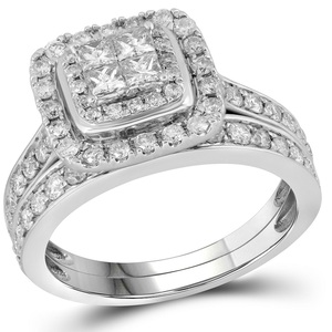 Anillo de Compromiso de Plata de Ley 925 con Moissanita Estilo Princesa Vintage, con Baño de Rodio, Joyería para Mujer, para Fiestas - Product Image 2