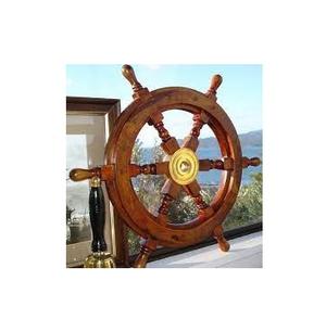 Último diseño náutico playa barco de madera barco volante acabado natural casa barco interior barco rueda de madera para el hogar - Product Image 4