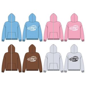 Sudadera con capucha con cremallera completa Negra de peso pesado unisex personalizada - Product Image 4