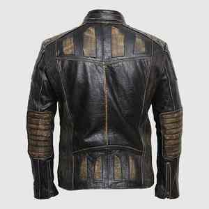 Chaqueta de Cuero de Diseño Popular, Chaqueta de Invierno, Chaqueta de Cuero de Cabra de Alta Calidad para Hombre, Estilo Urbano, con Cuello Alto - Product Image 4
