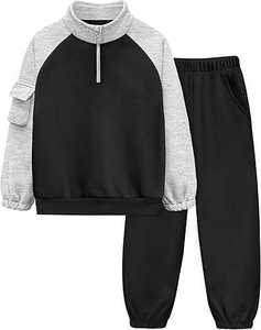 Nuevo diseño, venta al por mayor, chándal informal de invierno personalizado para niños, traje de jogging de algodón y poliéster ligero transpirable de alta calidad - Product Image 1