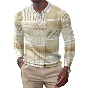 Venta al por mayor de alta calidad en blanco liso para hombre 100% algodón Polo camisa de manga larga bordado estampado logotipo para Unisex - Product Image 2