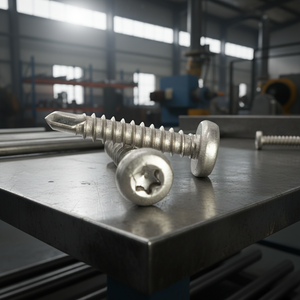 Vis autoperceuses PDC Modèle 7.1 à tête cylindrique en acier inoxydable (304/316/410) à filetage grossier profond en pouces, à tête cruciforme Phillips, Classe 8 - Product Image 1