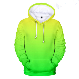 Sweat à capuche vert néon hommes femmes vêtements mode personnalisation 3D sweat à capuche rue coloré impression Hip Hop pull - Product Image 2