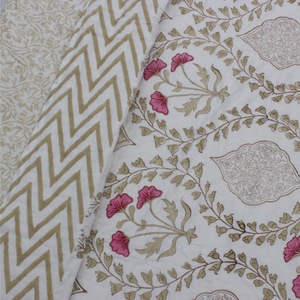 Mughal Jaal Hand Block Printed Cotton Jaipuri Reversible <b>Quilt</b> - Product Image 3