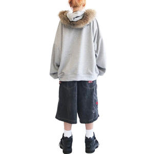 Venta al por mayor en blanco Zip up Hoodie Hombres 100 algodón Fur Hoodie con cremallera - Product Image 5