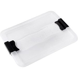 Lot de 2 bacs de rangement Cornella de 12/24 litres avec couvercles en plastique transparent - Product Image 6