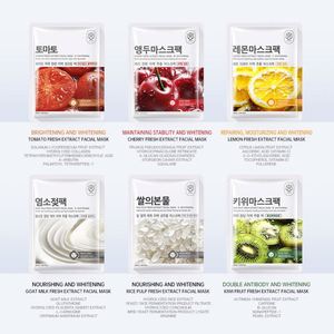 Masque facial OEM hydratant au thé vert et au charbon de bois, anti-acné, éclaircissant et réparateur, aux extraits de cerise, rose rouge et fraise - Product Image 4