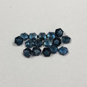 7mm Natural London <b>Blue</b> <b>Topaz</b> Faceted Hexagon Cut Loose Gemstone At Factory Price <b>Topaz</b> Manufacturer Fast Shipping From India - Product Image 2