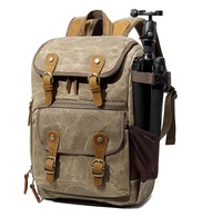 Sac à dos pour appareil photo en cuir véritable personnalisé, de luxe, écologique, pour photographes, style vintage, étanche, sac pour appareil photo reflex numérique, fermeture à glissière