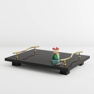 Bandeja de Servicio de Madera Elegante Más Vendida en 2025, Decoración de Alimentos Moderna y de Lujo para Restaurante, Hotel y Hogar - Product Image 1