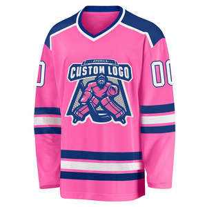 Custom Designed Navy V-Neck Adult Hockey Jersey OEM Team Sportswear Ice Hockey Uniform Jacket with Embroidery Blank Pattern - Product Image 4