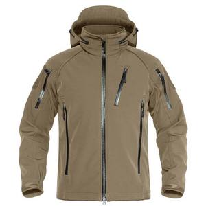 Blouson bomber softshell enduit, col montant, imperméable, coupe-vent, respirant, fermeture éclair sur le devant, camouflage, automne-hiver, 100% - Product Image 1
