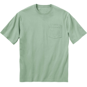 Camiseta transpirable de tela personalizada de último diseño para hombre, camisetas de alta calidad con cuello acanalado mixto de algodón y poliéster con bolsillo para el busto - Product Image 1