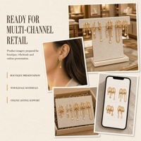 Boucles d'oreilles pendantes en acier inoxydable avec placage PVD personnalisé, bijoux tendance pour femme, plaqué or 18 carats avec ZIRCON, pour marque de créateur