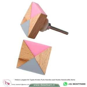 Poignée moderne en bois de résine Artisanat Meubles Boutons pour tiroir Porte Armoire Commode Salle de bain Salon Cuisine Utilisation - Product Image 1