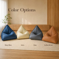 Fauteuil pouf moderne pliable et extensible avec rembourrage en billes EPS, siège de relaxation en tissu doux pour salon et chambre à coucher