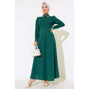 Manga cuello perla vestido Esmeralda - Product Image 3