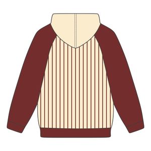 DST Delta Corps Neutre Marron Raglan Pinstripes Hoodie Coton Sororité Grecque Vêtements Année Fondatrice HBCU Soror Hoodie Vêtements - Product Image 3
