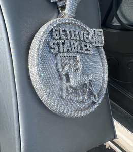 Colgante de eslabones cubanos para hombre personalizado, joyería Buss brillante de plata 925, probador de diamantes VVS Moissanite Pass, Bola chapada en hielo, lindo - Product Image 4