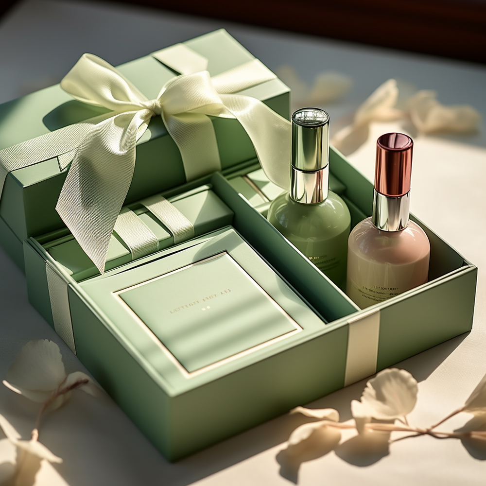 Small Unique Cosmetic Skincare Serum Bottle Sustainable Packaging with Labels and Box