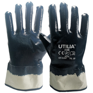 Guanti Nbr con manica blu taglia 10 - Product Image 1