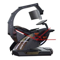 Chaise de jeu IMPERATOR GM-520 GIMI, chaise de travail inclinable à gravité zéro, compatible avec un support inclinable pour trois moniteurs FIVE, VR