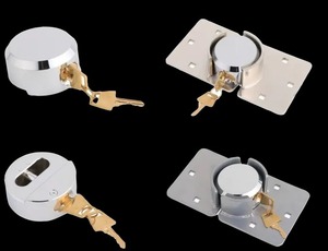 High Quality Round Steel Hockey Puck <strong>Lock</strong> Hidden Shackle Combination Padlock Waterproof Key Unlock For Trailer Door <strong>Lock</strong>