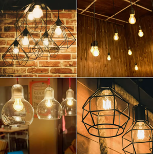 Bombilla LED Vintage dorada G45, Bombilla LED de filamento E27 con carcasa dorada, 6W, luz cálida 2700K, casquillo grueso - Product Image 2