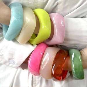 Women's Designer Jewelry Resin Bracelet Full Colour <b>Fairy</b> Style Amber Irregular Resin Bangle <b>Gift</b> for Girls - Product Image 1