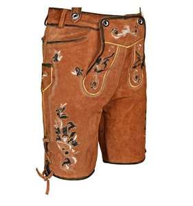 High Quality 2025 Gold Manufacturer Bavarian Garments Lederhosen Shorts <b>for</b> <b>Men</b> and Women Casual Festival <b>Trousers</b> Pants - Product Image 4
