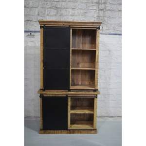 Aparador de madera de mango macizo de estilo industrial moderno de lujo, gabinete de Buffet, pantalla de Panel de vidrio para el hogar, comedor, sala de estar, almacenamiento - Product Image 5