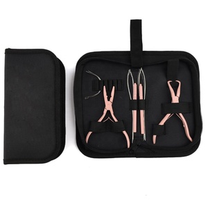 Professional Stainless Steel Hair Extension & Beading Tool Kit <b>Plier</b> <b>Set</b> for Beads Commercial Use - Product Image 2