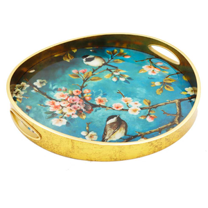 Autocollant émaillé imprimé plateau de service fête mariage et festival plateau de service en métal adapté aux assiettes à salade - Product Image 3