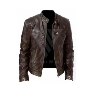 Motorbike Stylish Leather <b>Jacket</b> for <b>Men</b> and Custom Logo 100% Leather <b>Men's</b> <b>Jacket</b> Custom Slim Leather <b>Jackets</b> - Product Image 3