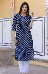 Premium Pure Rayon Fabric Kurti Stylish Printed Ethnic Wear for <b>Women</b> Party Wear Collection Factory Supplier - Product Image 4