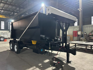 Remorque à benne basculante d'occasion 7x14 avec moteur à engrenages pour tracteurs de chantiers remorques agricoles - Product Image 6