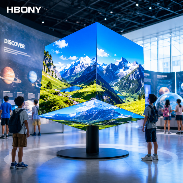 Seamless P2.5 LED Cube Display 360 Degree Viewing Angle Magic Cube LED Screen for Tech Show Exhibition Creative Advertising HD