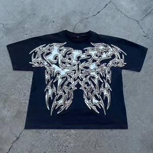 Breathable News Man Clothes Wholesale Sport Bulk Blank Casual <b>T</b>-<b>Shirt</b> Low 100% cotton <b>T</b>-<b>shirt</b> for men loose fit printed OEM - Product Image 6