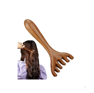 Peine de madera natural hecho a mano, herramienta para el cuidado del cabello y masaje del cuero cabelludo para niños, Estilo clásico - Product Image 1