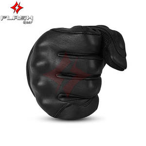 ถุงมือมอเตอร์ไซด์แบบเต็มนิ้วสำหรับทุกเพศ, ถุงมือหนังขี่มอเตอร์ไซค์แบบสวมหน้าจอสัมผัสกันน้ำระบายอากาศได้ดีใช้ได้กับการแข่งรถมอเตอร์ไซค์กลางแจ้ง - Product Image 3