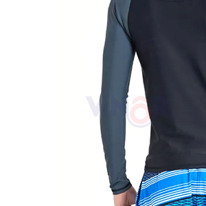 Hot Selling Custom Size Men's Rash Guard <b>Long</b> <b>Sleeve</b> Compression Fitness Fabric Comfortable and for <b>Swimming</b> Rash Guard - Product Image 6