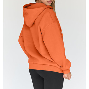 Mujeres en blanco de gran tamaño Drop Shoulder figuras de punto personalizado bordado Puff impresión Sudadera con capucha cómoda Terry Streetwear - Product Image 2